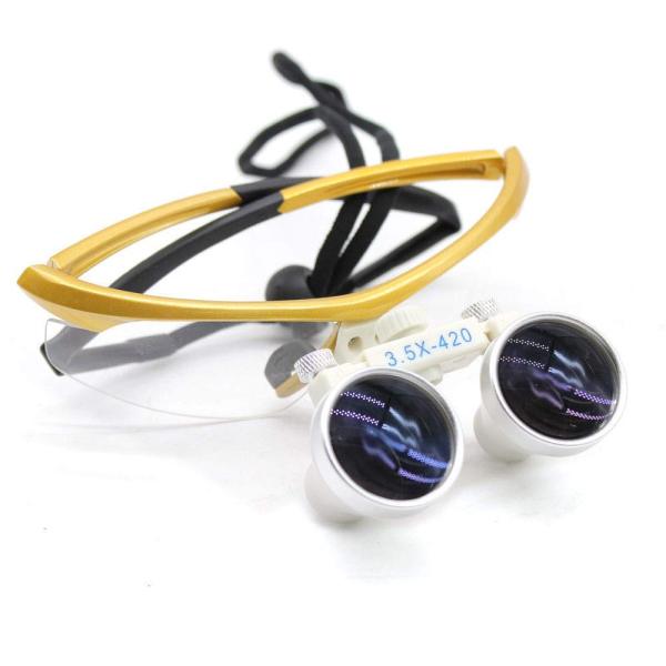 3,5x420 Mm Dental-Lupenbrille – Kopflupe Mit LED-Licht, Für Zahnmedizinische Arbeiten