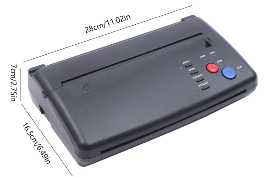 5W Tattoo Transfer Maschine System Schablonen Kopierer Drucker Thermal Stencil, effektive Scanbreite 210 mm