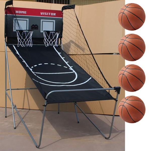 Basketball Schießmaschine Basketballspiel Basketballständer Basketballkorb mit 4 Bälle