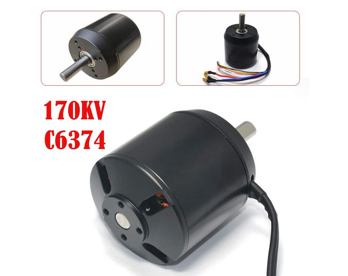 2900W 170KV C6374  Bürstenloser Motor für elektrisches Skateboard Longboard mit JST 5P 2.0 Hall Stecker