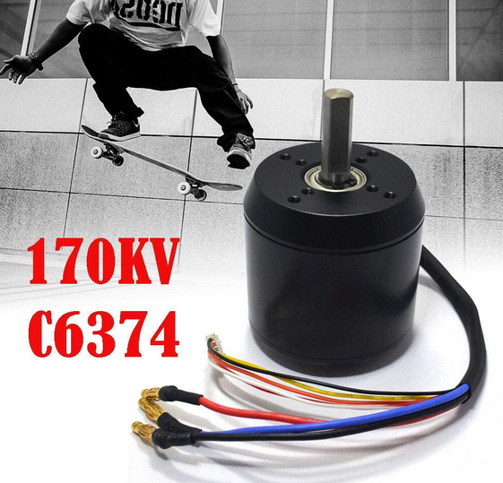2900W 170KV C6374  Bürstenloser Motor für elektrisches Skateboard Longboard mit JST 5P 2.0 Hall Stecker