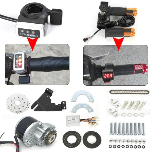 24V 250W Elektro-Fahrrad Kit Hinterradsatz mit Bremssystem E-Bike Conversion Kit