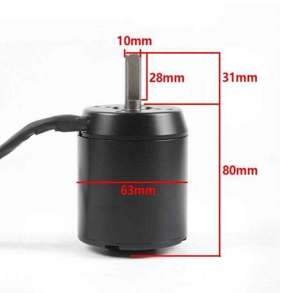 Bürstenloser Motor, Brushless Motor 6384 120KV Sensored Elektromotor Für Geschwindigkeitsregelung Für E-Scooter Skateboard Hohe Effizienz