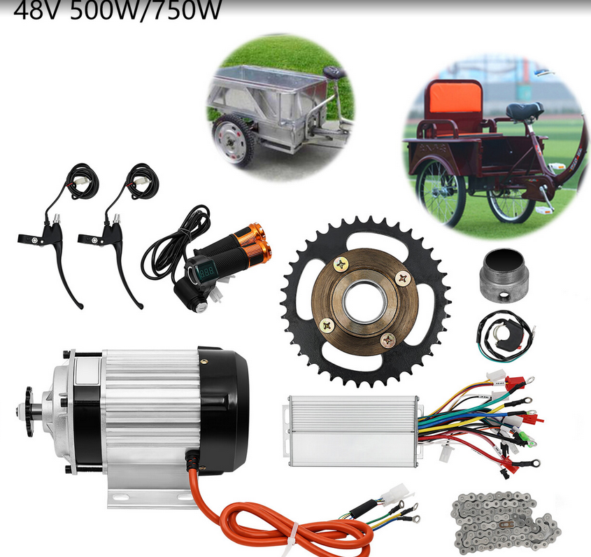 48V E-Bike Bürstenloser Elektromotor mit Steuerung 750W Brushless Elektromotor Controller Kit für E-Bike Elektro Fahrrad Roller