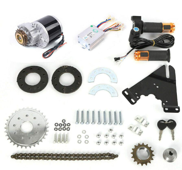 Elektrofahrrad Umbausatz 24V 350W E-Bike Conversion Kit mit Freilauf Bürstenmotor