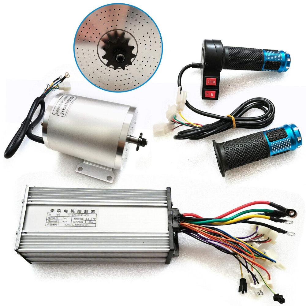 Bürstenloser Gleichstrommotor E-Bike Umbausatz Elektrofahrräder Kit 60V 72V DC Controller