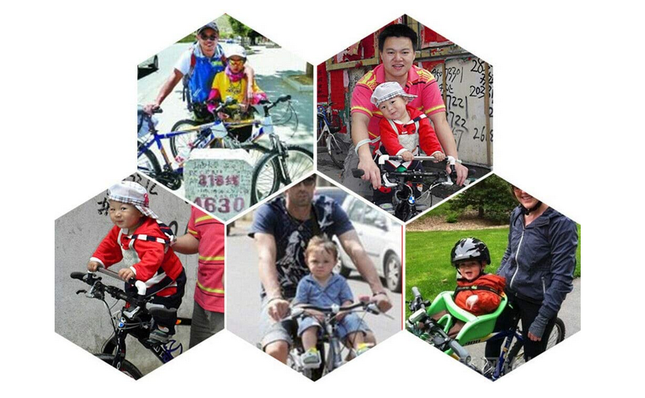 Fahrrad Sicherheits-Kindersitz Abnehmbar Fahrrad Kindersitz Vorne mit Pedal und Griff bis 30kg