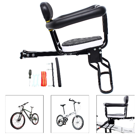 Kindersitz Vordersitz Sattel Kinderstuhl Fahrrad mit Abnehmbarer Leitplanke