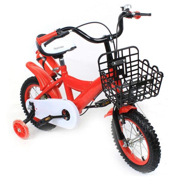 12 Zoll Kinderrad mit Abnehmbare Stützräder Rot