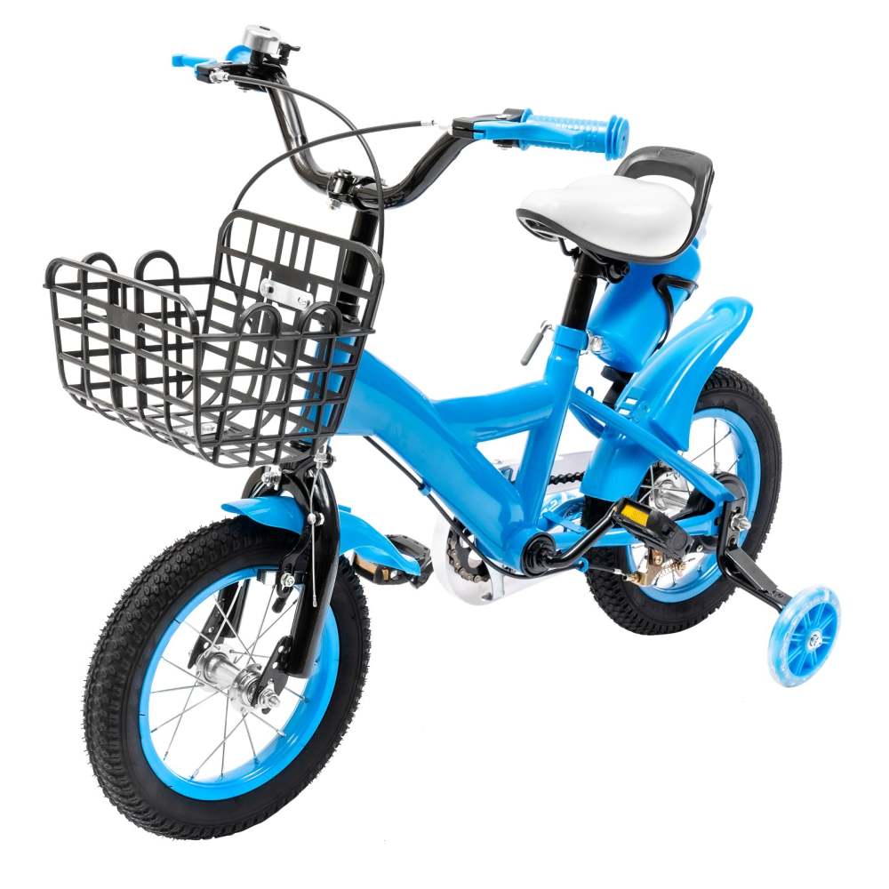 CNCEST 12" Fahrrad Kinderfahrrad mit Korb Sttzrder Safety Anfnger