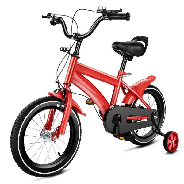 14 Zoll Moderner Stil Jungen Mädchen 3 Rad Fahrrad mit Abnehmbare Stützräder