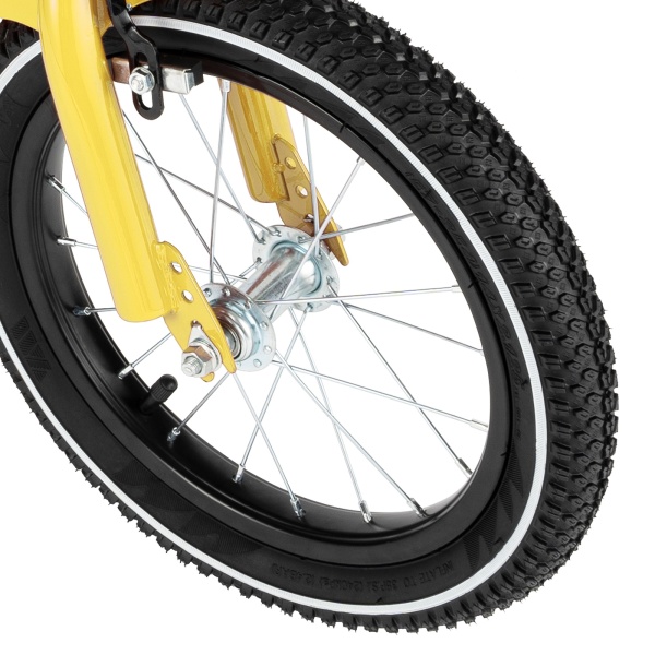 14" Kinder Fahrrad Kid Balance Reiten Bike mit Stützrädern Gelb