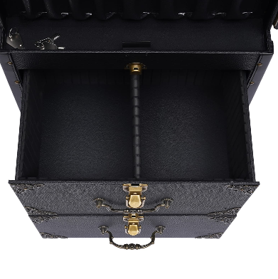 Rollende Abschließbare Make-up Kosmetikkoffer Trolley mit Haartrockner Halter