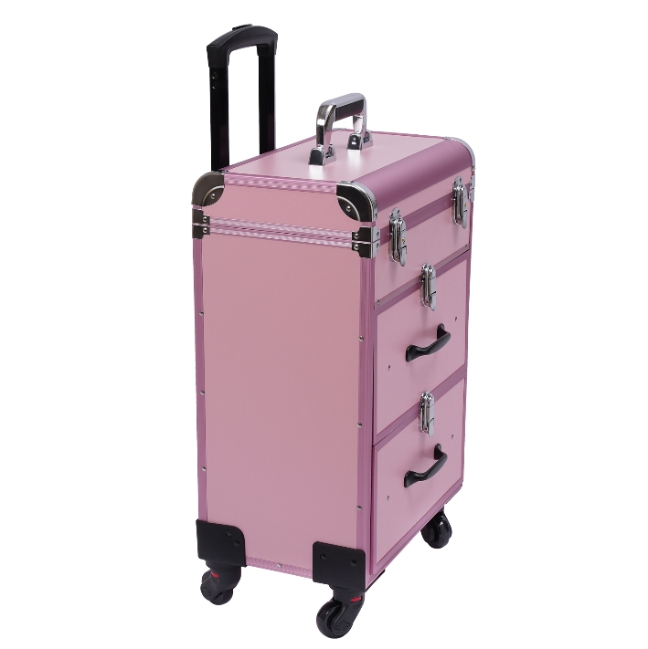 Reisetasche Mit Rollen Für Kinder – Pink, 50,8x27,9x20,8 Cm, Inkl. Make-up-Tasche, Schultergurt & Zugstange