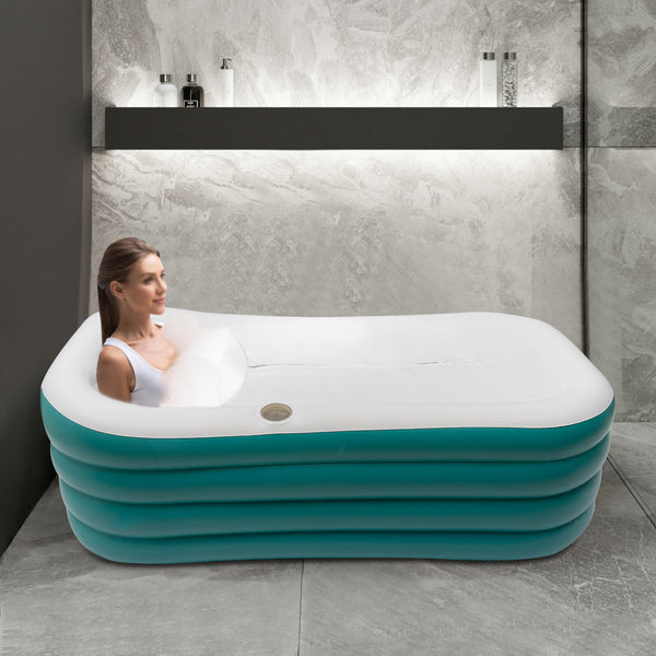Aufblasbare Badewanne Für Erwachsene - Portable SPA-Wanne 140cm Mit Pumpe
