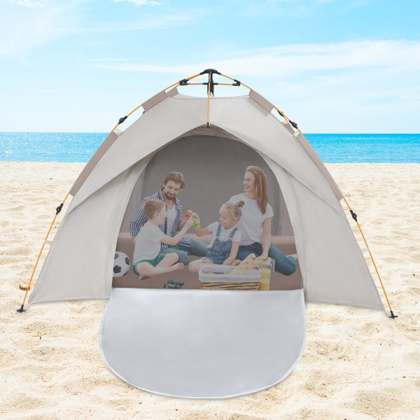Zelt mit Netzfenstern, Pop-up-Zelt, Familienzelt für Familiencamping, Reisen und Angeln