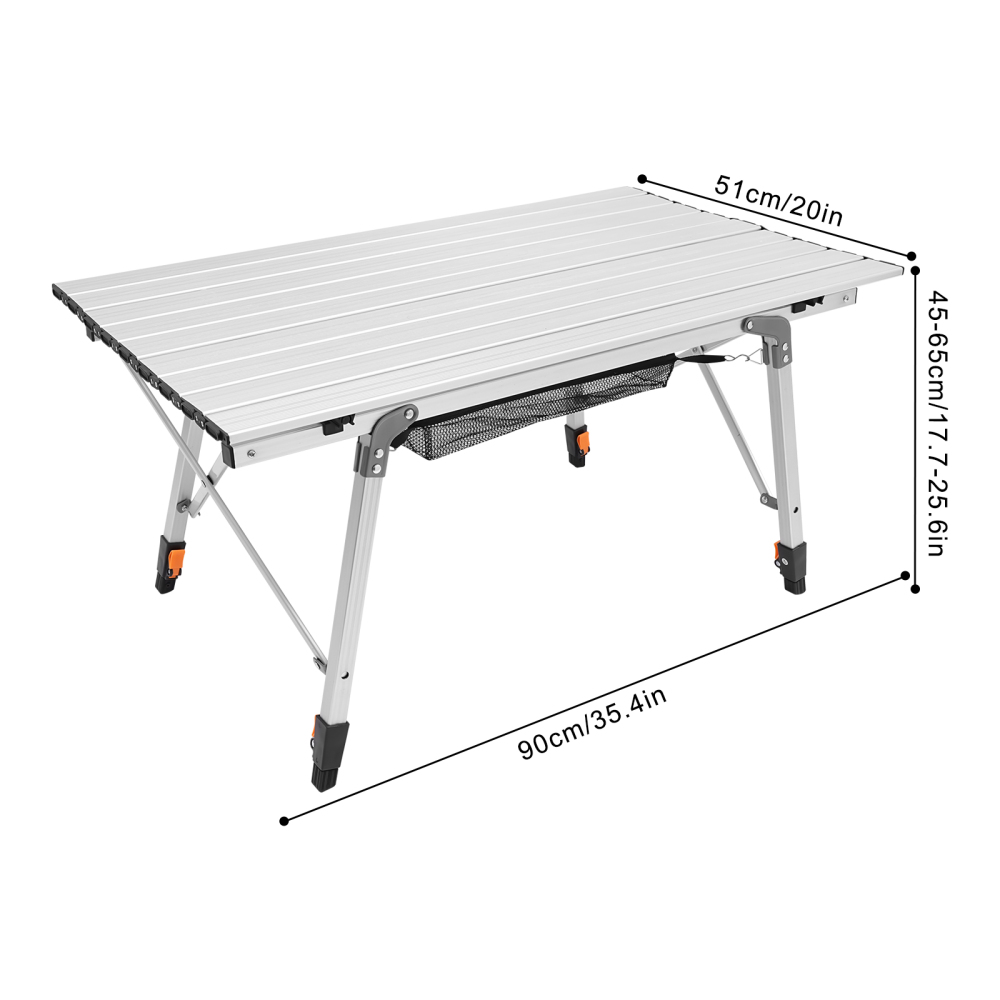 CNCEST Klappbarer Campingtisch klappbarer Tisch Hhenverstellung Silber