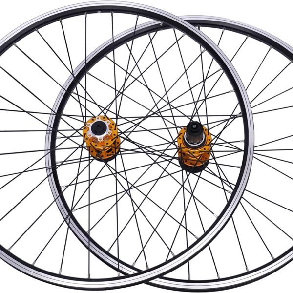 CNCEST 27,5 Inch Aluminiumlegierung Scheibenbremse MTB-Fahrradräder schwarz Fahrrad Laufräder
