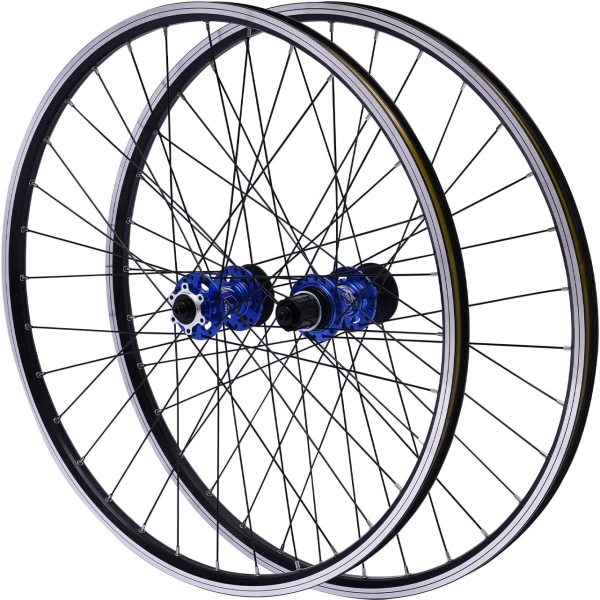 CNCEST Mountainbike-Laufradsatz 27,5 Zoll, Schnellspanner vorne hinten Laufräder Schwarz Fahrrad Laufräder