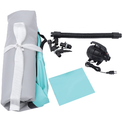 Aufblasbare Gymnastik Tumbling Matten PVC Runde Yoga Stuhlmatte Turnmatte Gymnastikmatte Tranningsmatte mit Luftpumpe