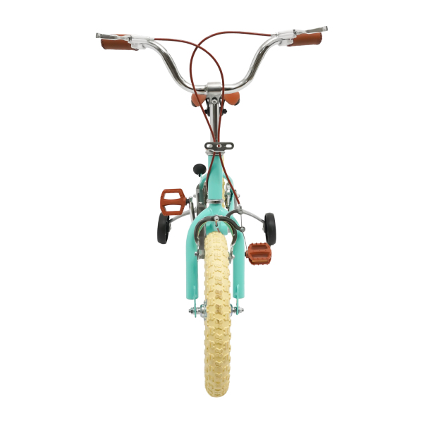 14 Zoll Kinderfahrrad mit Stützrädern - stabiles Fahrrad für Kinder von 3 bis 7 Jahren - maximale Belastung: 80 kg - geeignet für Stadt und Radwege (dunkelgrün)