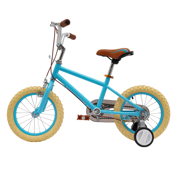 14 Zoll Kinderfahrrad für Mädchen/Jungen, für Kinder im Alter von 3-4 Jahren und einer Körpergröße von 90-110 cm (Blau)