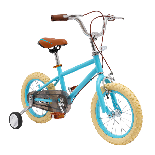 14 Zoll Kinderfahrrad für Mädchen/Jungen, für Kinder im Alter von 3-4 Jahren und einer Körpergröße von 90-110 cm (Blau)