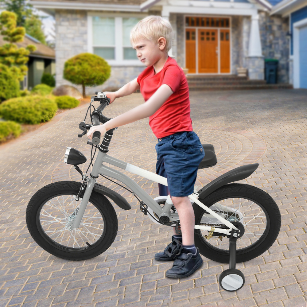 16-Zoll-Kinderfahrrad für Kinder von 106–135 cm Größe und 5–8 Jahren – Grau