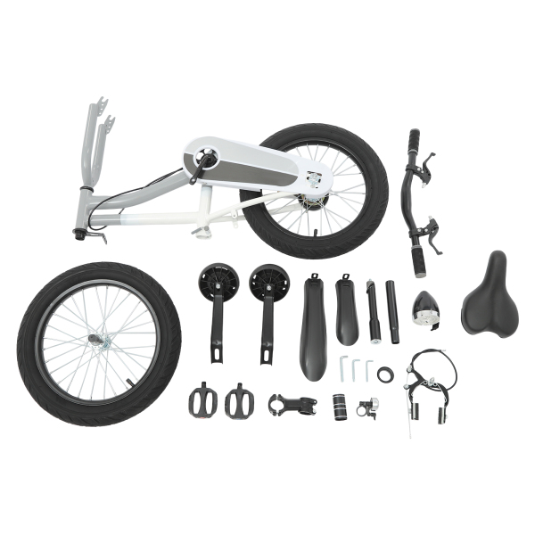 16-Zoll-Kinderfahrrad für Kinder von 106–135 cm Größe und 5–8 Jahren – Grau