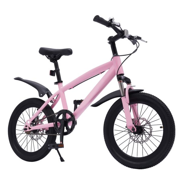 Kinderfahrrad 18 Zoll Jungen Mädchen BMX Stil Kinder Fahrrad Mountainbike mit Federgabel und V-Brakes, Kinderfahrrad Ab 3 Jahre