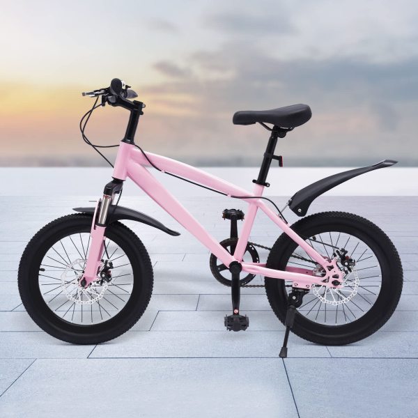 Kinderfahrrad 18 Zoll Jungen Mädchen BMX Stil Kinder Fahrrad Mountainbike mit Federgabel und V-Brakes, Kinderfahrrad Ab 3 Jahre