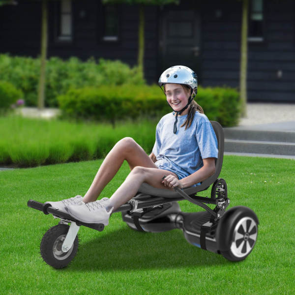 Schwarzer Hoverboard-Sitzaufsatz, Sitzaufsatz für Balance-Scooter, verstellbarer Hoverboard-Sitzaufsatz, Tragkraft: 100 kg