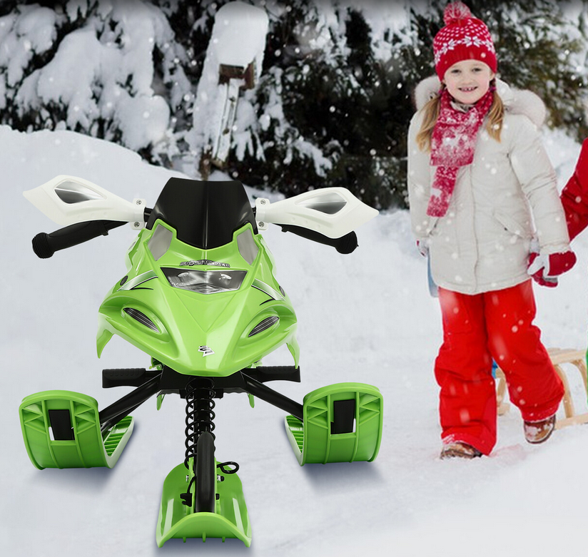 Lenkschlitten bis 80 kg Schlitten für Kinder Kinderschlitten Skiboblenkschlitten mit Bremse,Zugseil