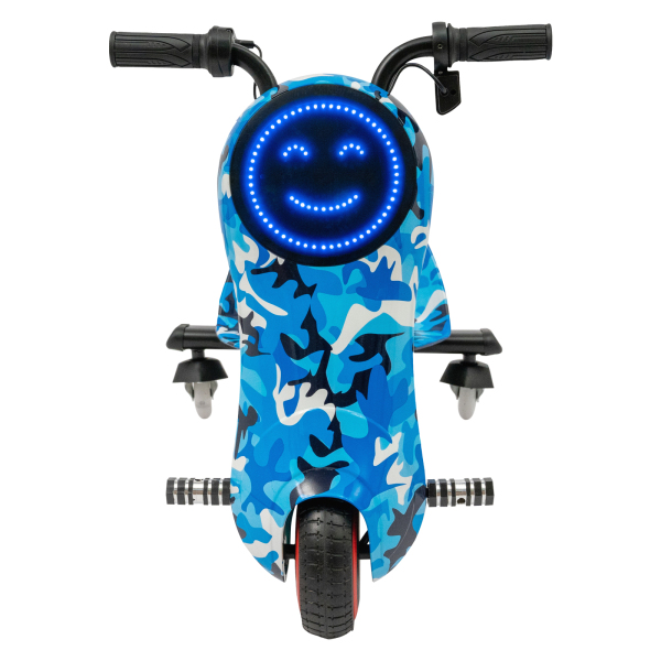 CNCEST Dreirad mit Elektromotor Kinder Elektro-Drift-Scooter Drift Trike Scooter Tarnblau