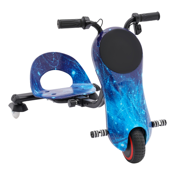CNCEST Dreirad mit Elektromotor Kinder Elektro-Drift-Scooter Drift Trike Scooter Sternenhimmel blau