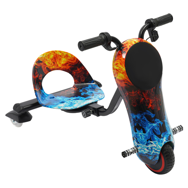 CNCEST Dreirad mit Elektromotor Kinder Elektro-Drift-Scooter Drift Trike Scooter Flamme