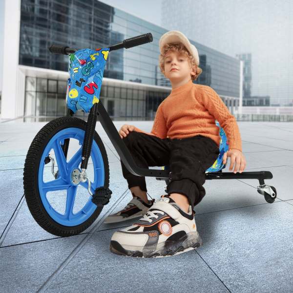 CNCEST Pedal Go Kart für Kinder, Auffahrbares Spielzeug für Jungen und Mädchen, Kleinkind Großes Rad auf Dreirad