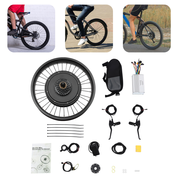 Ebike Umrüstsatz, Hinterrad Elektrofahrrad Nabenmotor Kit, Elektrofahrrad Umrüstsatz