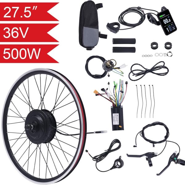 27.5 Zoll E-Bike Umbausatz Conversion Kit 36V 500W Vorderrad Motor Ebike Conversion Kit