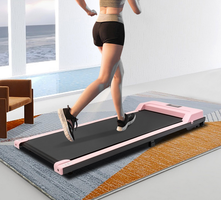 Elektrisches Laufband, Tragbares Laufband, mit LED-Display & Fernbedienung, 1-6km/h 1,0PS Walking Treadmill