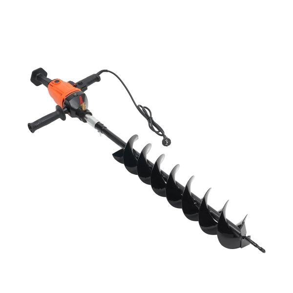Elektrischer Erdbohrer Erdlochbohrer Pfahlbohrer Gartenbohrer Bohrerlänge 120mm