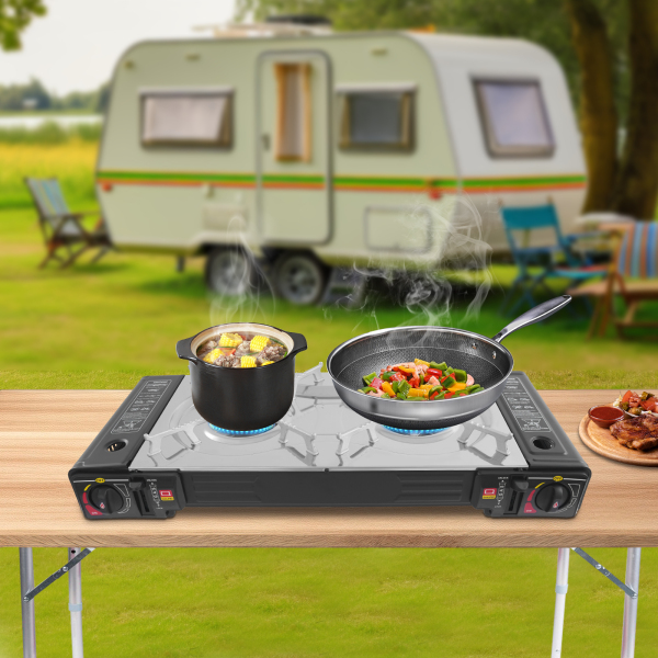 Butan-Campingkocher, Campingkocher mit tragbarer Tasche, tragbarer Campingkocher