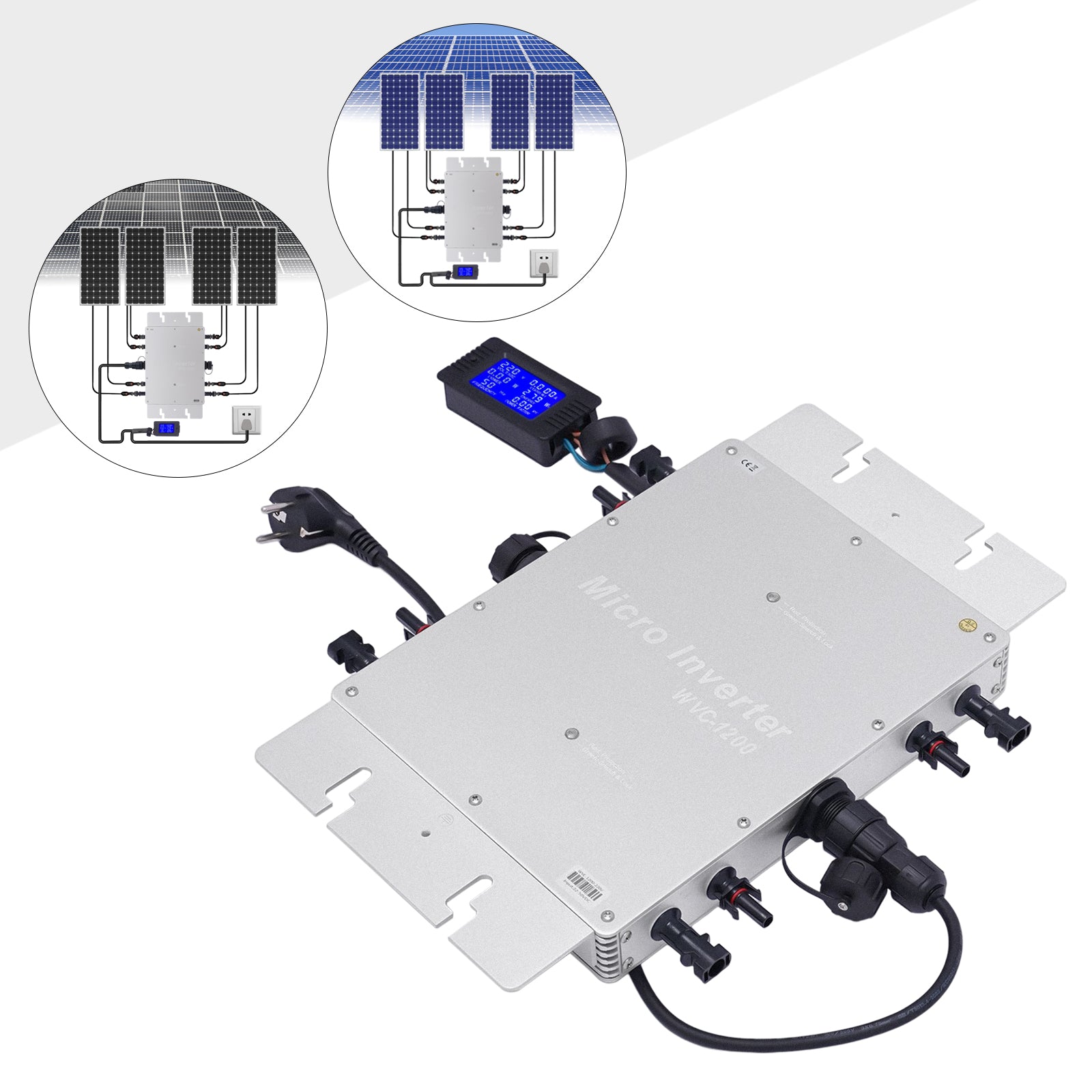 CNCEST 1200W Solar Grid Tie Micro Inverter Netzbinder Wechselrichter 220V Solar Mikrowechselrichter IP65