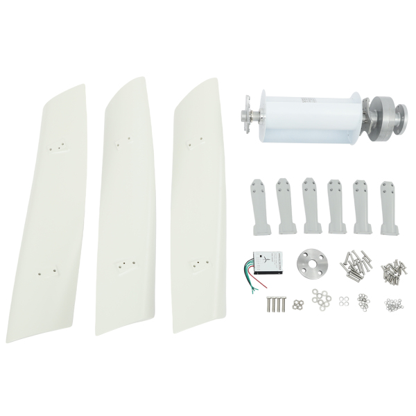 X3 Weiß mit Windrad 24V 100W Vertikale Windturbine, Vertikaler Windgenerator mit zusätzlichem Windrad X3 Weiß mit Windrad 24V 100W Vertikale Windturbine, Vertikaler Windgenerator mit zusätzlichem Windrad
