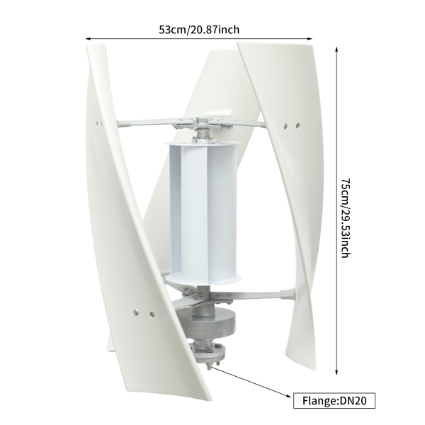X3 Weiß mit Windrad 24V 100W Vertikale Windturbine, Vertikaler Windgenerator mit zusätzlichem Windrad X3 Weiß mit Windrad 24V 100W Vertikale Windturbine, Vertikaler Windgenerator mit zusätzlichem Windrad