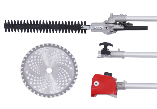 Heckenschere 51,7 cc 2-Takt Gärtner Heckenschere 4-in-1 Multifunktions-Teleskop-Grasschere mit Verlängerungsstab, ergonomischer Griff, maximale Schnittbreite 25cm