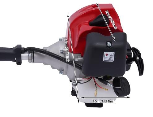 Heckenschere 51,7 cc 2-Takt Gärtner Heckenschere 4-in-1 Multifunktions-Teleskop-Grasschere mit Verlängerungsstab, ergonomischer Griff, maximale Schnittbreite 25cm