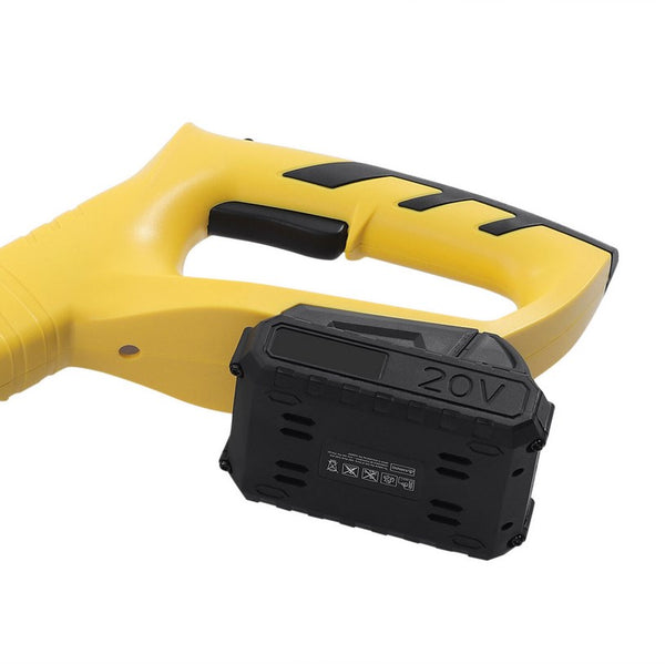 Akku Bodenhacke - Kabellose Motorhacke mit Lithium Batterie 20V Arbeitstiefe: 17 cm Arbeitsbreite: 10cm Elektromotorhacke (Gelb)