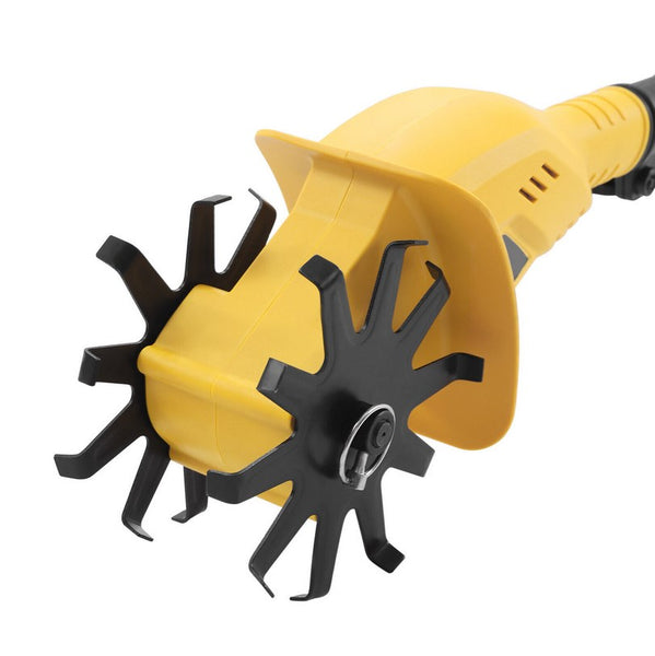 Akku Bodenhacke - Kabellose Motorhacke mit Lithium Batterie 20V Arbeitstiefe: 17 cm Arbeitsbreite: 10cm Elektromotorhacke (Gelb)