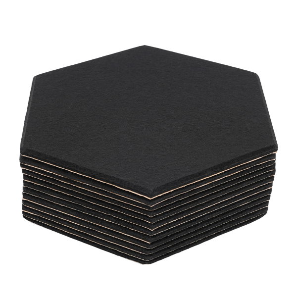 12 Stück, Hochdichte schallabsorbierende Wand für Wanddekoration und akustische Behandlung, 30*35cm, Schwarz